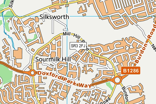 SR3 2FJ map - OS VectorMap District (Ordnance Survey)