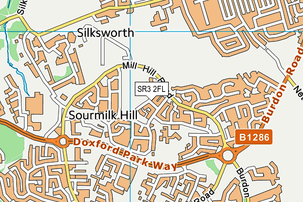 SR3 2FL map - OS VectorMap District (Ordnance Survey)