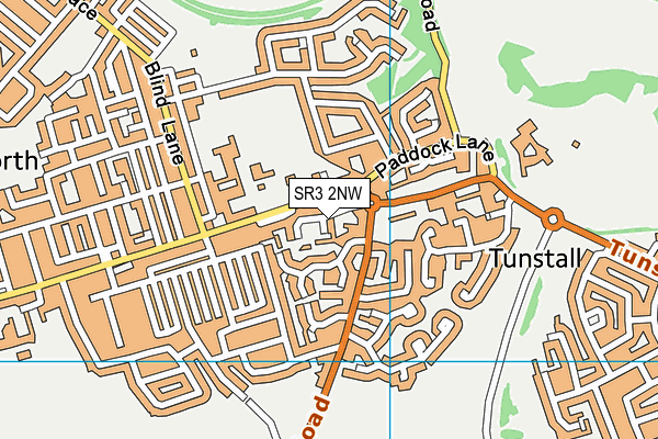 SR3 2NW map - OS VectorMap District (Ordnance Survey)