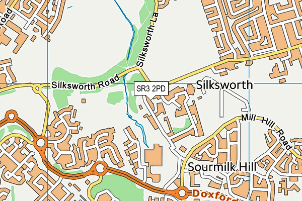 SR3 2PD map - OS VectorMap District (Ordnance Survey)