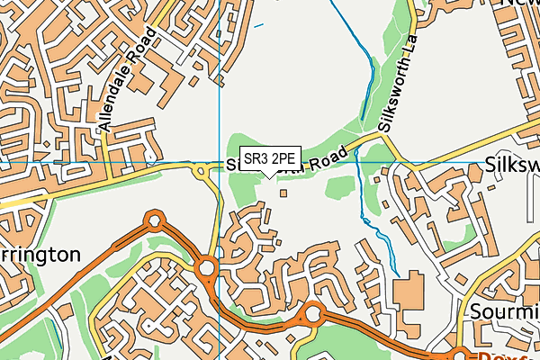 SR3 2PE map - OS VectorMap District (Ordnance Survey)