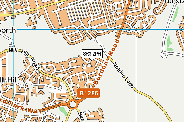 SR3 2PH map - OS VectorMap District (Ordnance Survey)