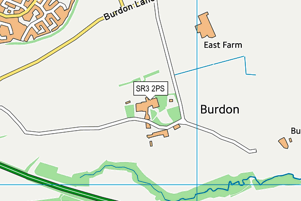 SR3 2PS map - OS VectorMap District (Ordnance Survey)