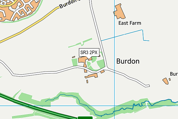 SR3 2PX map - OS VectorMap District (Ordnance Survey)