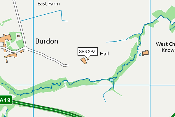 SR3 2PZ map - OS VectorMap District (Ordnance Survey)