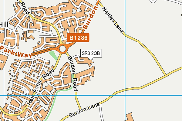 SR3 2QB map - OS VectorMap District (Ordnance Survey)