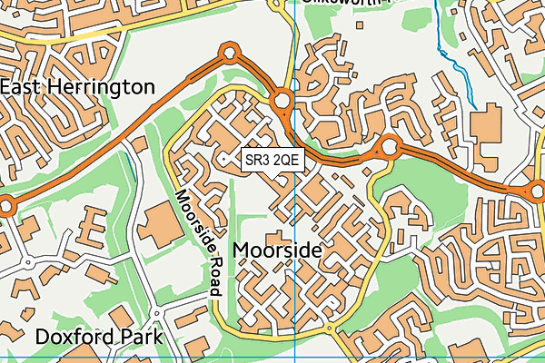 SR3 2QE map - OS VectorMap District (Ordnance Survey)