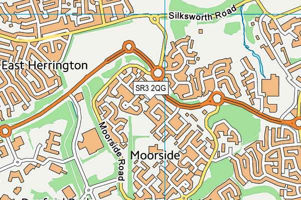 SR3 2QG map - OS VectorMap District (Ordnance Survey)