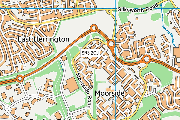 SR3 2QJ map - OS VectorMap District (Ordnance Survey)