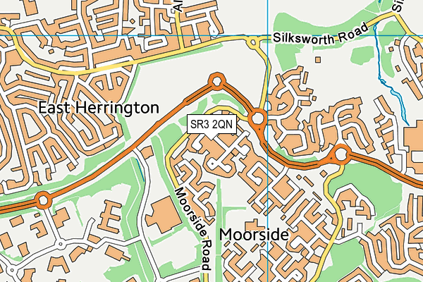 SR3 2QN map - OS VectorMap District (Ordnance Survey)