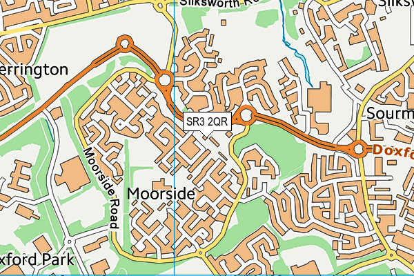 SR3 2QR map - OS VectorMap District (Ordnance Survey)