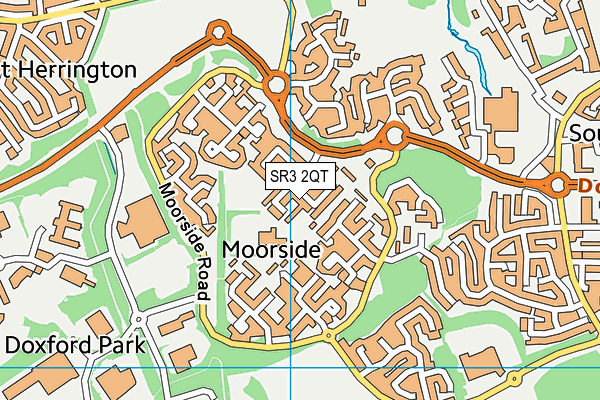 SR3 2QT map - OS VectorMap District (Ordnance Survey)