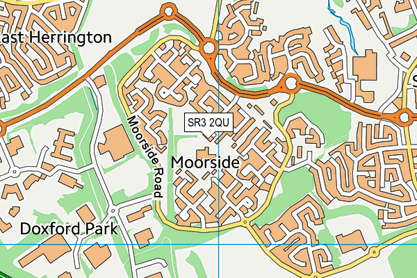 SR3 2QU map - OS VectorMap District (Ordnance Survey)