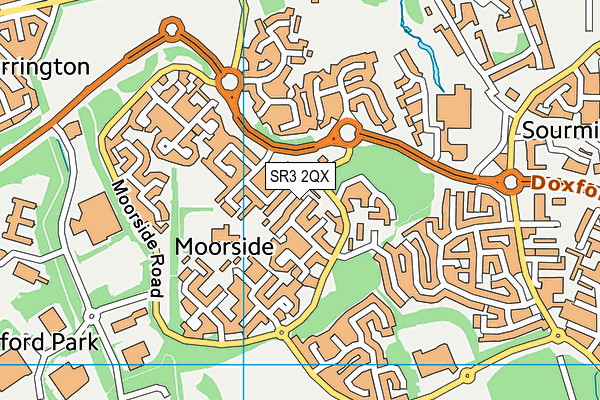 SR3 2QX map - OS VectorMap District (Ordnance Survey)