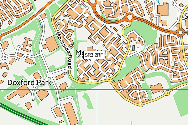 SR3 2RF map - OS VectorMap District (Ordnance Survey)