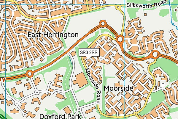 SR3 2RR map - OS VectorMap District (Ordnance Survey)