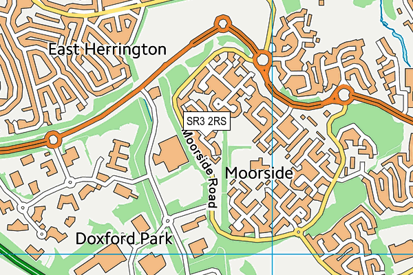 SR3 2RS map - OS VectorMap District (Ordnance Survey)