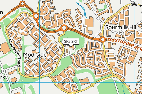SR3 2RT map - OS VectorMap District (Ordnance Survey)