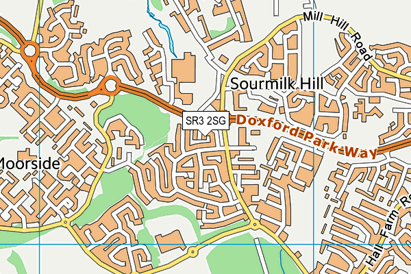 SR3 2SG map - OS VectorMap District (Ordnance Survey)