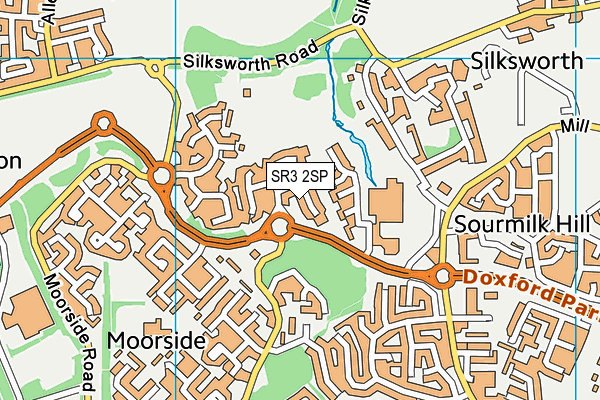 SR3 2SP map - OS VectorMap District (Ordnance Survey)