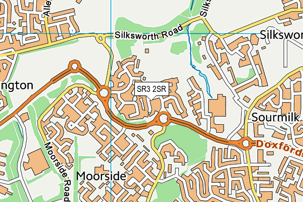 SR3 2SR map - OS VectorMap District (Ordnance Survey)