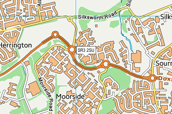 SR3 2SU map - OS VectorMap District (Ordnance Survey)