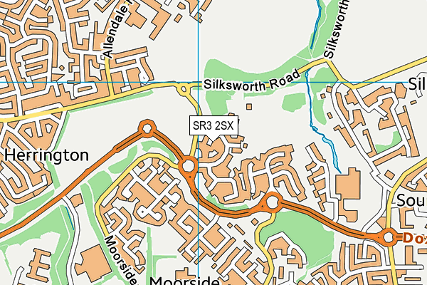 SR3 2SX map - OS VectorMap District (Ordnance Survey)