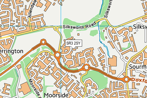 SR3 2SY map - OS VectorMap District (Ordnance Survey)