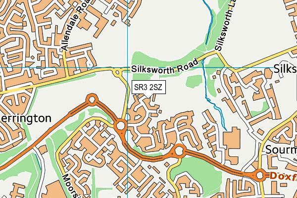 SR3 2SZ map - OS VectorMap District (Ordnance Survey)