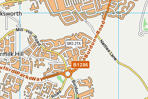 SR3 2TA map - OS VectorMap District (Ordnance Survey)