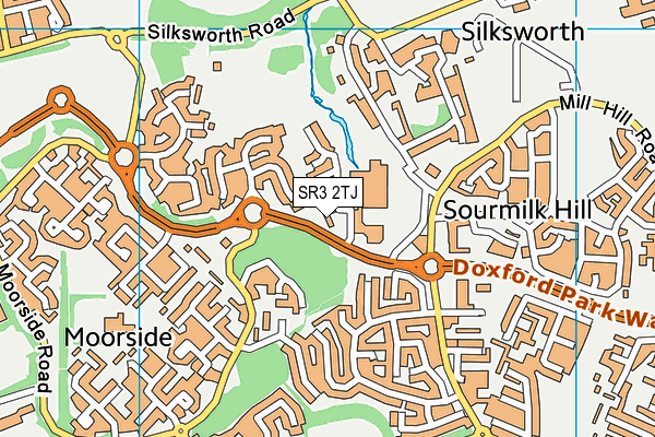 SR3 2TJ map - OS VectorMap District (Ordnance Survey)