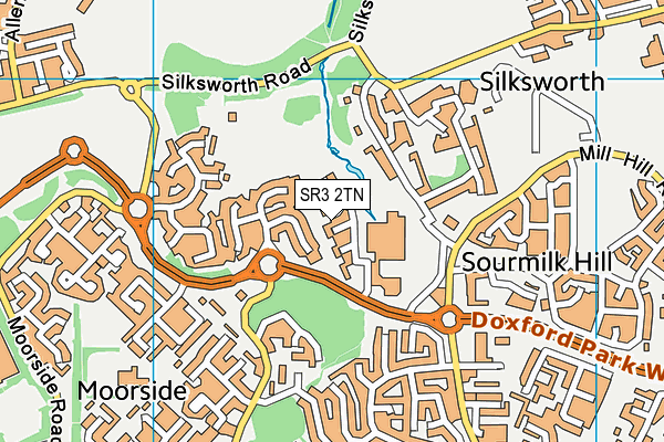 SR3 2TN map - OS VectorMap District (Ordnance Survey)