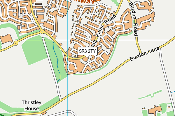 SR3 2TY map - OS VectorMap District (Ordnance Survey)