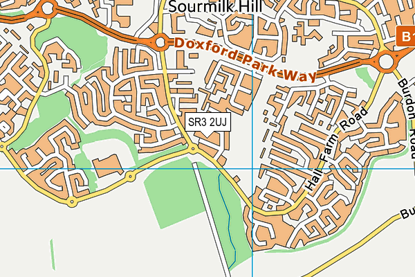 SR3 2UJ map - OS VectorMap District (Ordnance Survey)