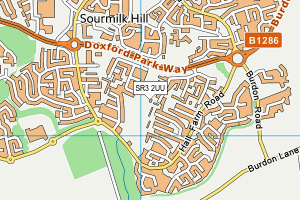 SR3 2UU map - OS VectorMap District (Ordnance Survey)