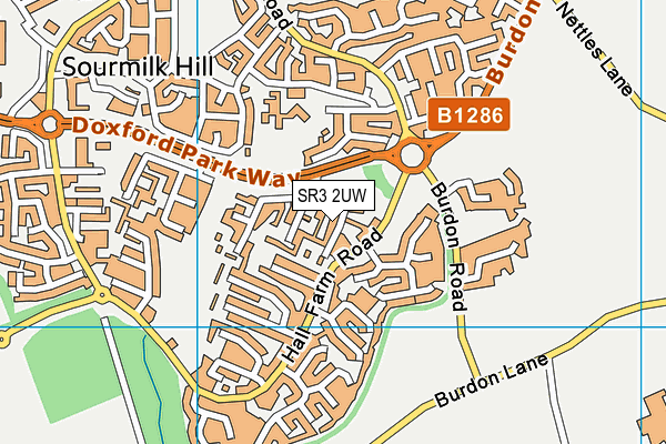 SR3 2UW map - OS VectorMap District (Ordnance Survey)