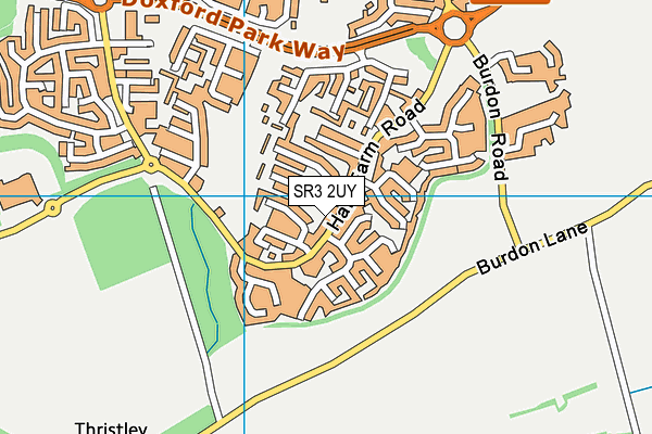 SR3 2UY map - OS VectorMap District (Ordnance Survey)