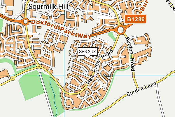 SR3 2UZ map - OS VectorMap District (Ordnance Survey)