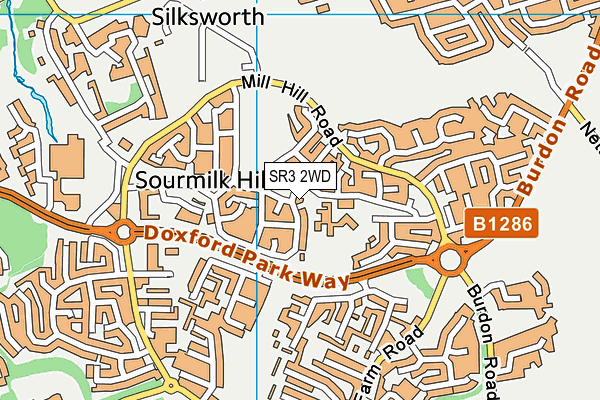 SR3 2WD map - OS VectorMap District (Ordnance Survey)