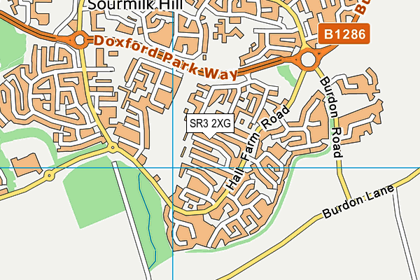 SR3 2XG map - OS VectorMap District (Ordnance Survey)