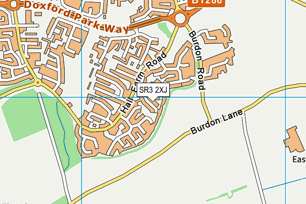 SR3 2XJ map - OS VectorMap District (Ordnance Survey)