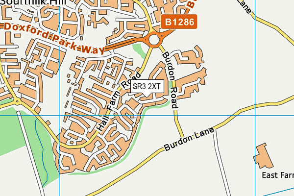 SR3 2XT map - OS VectorMap District (Ordnance Survey)
