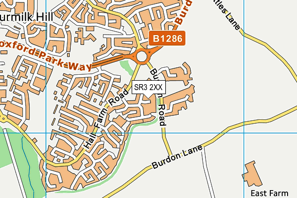 SR3 2XX map - OS VectorMap District (Ordnance Survey)