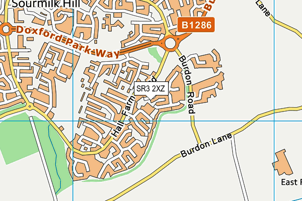 SR3 2XZ map - OS VectorMap District (Ordnance Survey)
