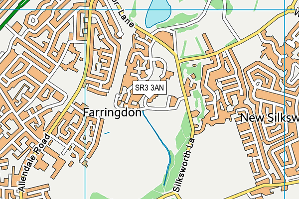 SR3 3AN map - OS VectorMap District (Ordnance Survey)