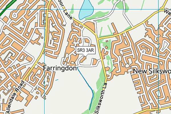 SR3 3AR map - OS VectorMap District (Ordnance Survey)