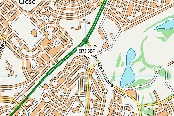 SR3 3BP map - OS VectorMap District (Ordnance Survey)