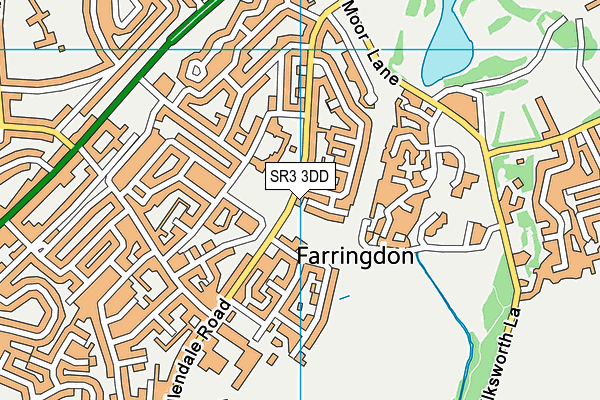 SR3 3DD map - OS VectorMap District (Ordnance Survey)