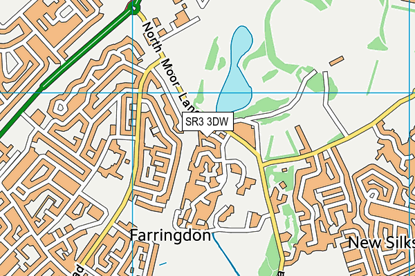 SR3 3DW map - OS VectorMap District (Ordnance Survey)