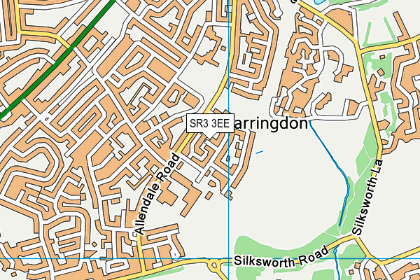 SR3 3EE map - OS VectorMap District (Ordnance Survey)